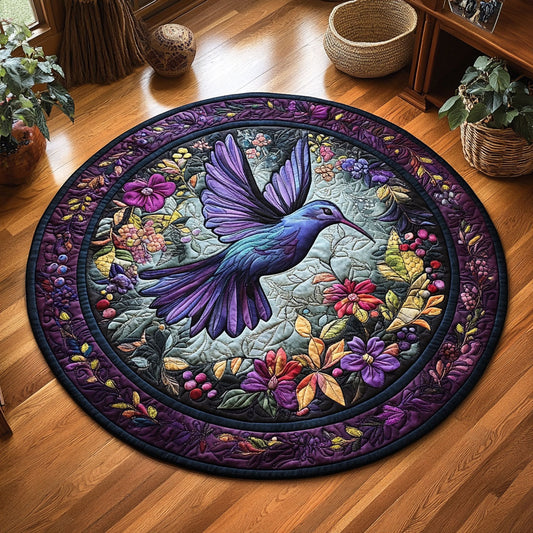 Aurora Garden Hummingbird WY3006004CL Quilted Round Mat