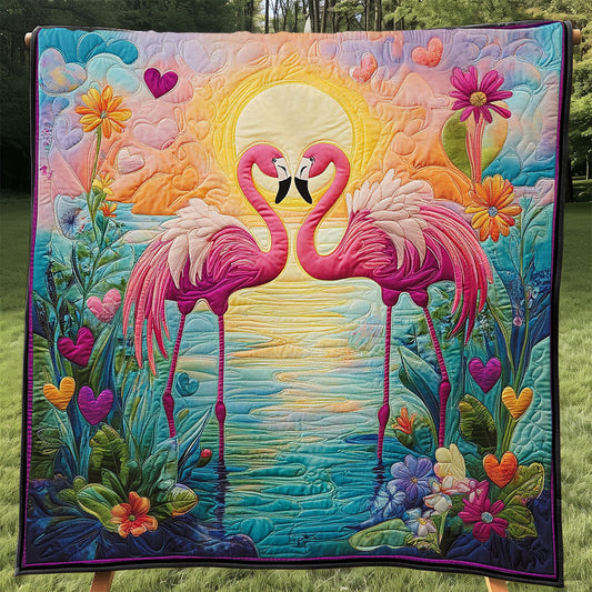 Glowing Flamingo WJ1004006CL Quilt