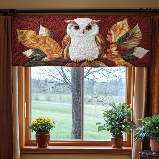 Owl Leaf WX1405030CL Quilted Valance