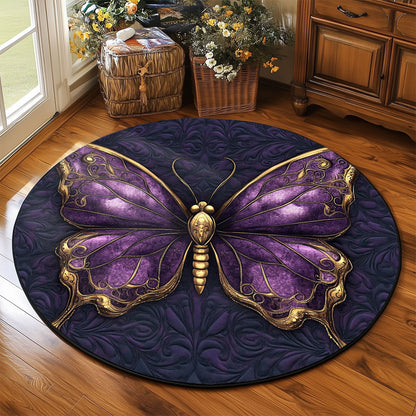 Royal Butterfly WP1505076CL Quilted Round Mat