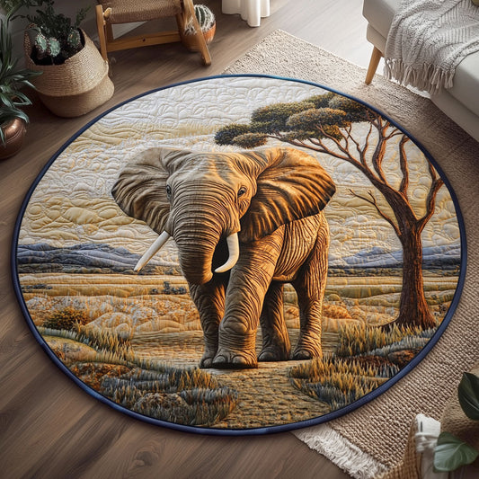 Majestic Elephant WJ2904030CL Quilted Round Mat