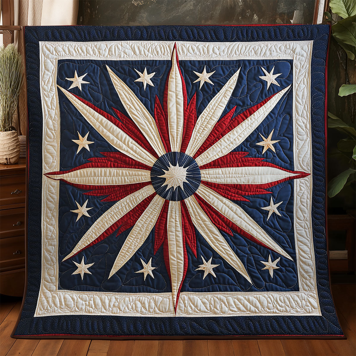 Patriotic Star WX1306034CL Quilt