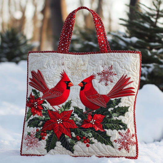 Winter Cardinal WN2509082CL Quilted Tote Bag