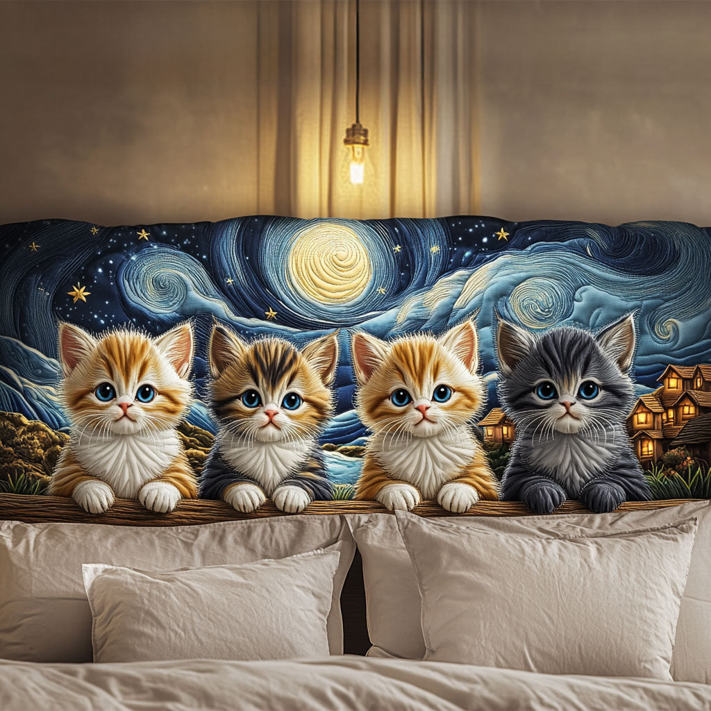 Cosmic Cat WN2412008CL Quilted Headboard Slipcover