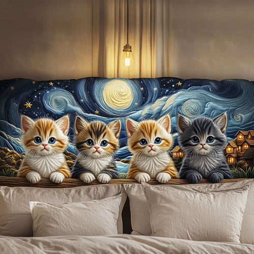 Cosmic Cat WN2412008CL Quilted Headboard Slipcover