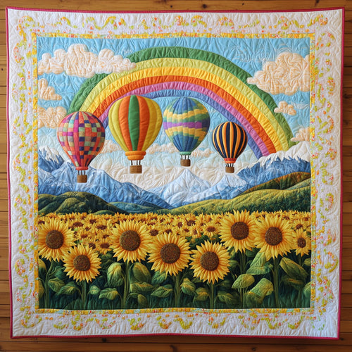 Rainbow Balloon Meadow CW1607039CL Quilt