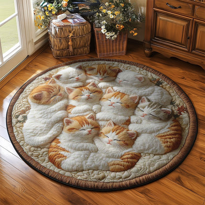 Snuggle Cat WN2203090CL Quilted Round Mat