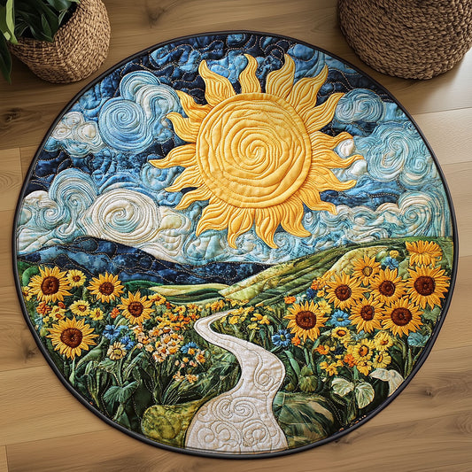 Sunflower Path WY2003128CL Quilted Round Mat