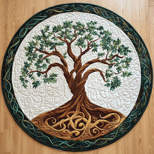 Celtic Tree WX1205007CL Quilted Round Mat