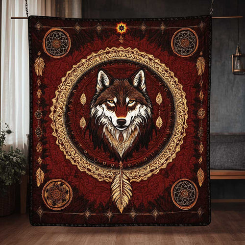 Native American Wolf WP1511038CL Quilt