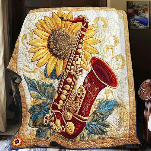 Sunflower Saxophone WY2612041CL Quilt