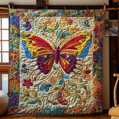 Butterfly In Colorful Garden WY2102004CL Quilt