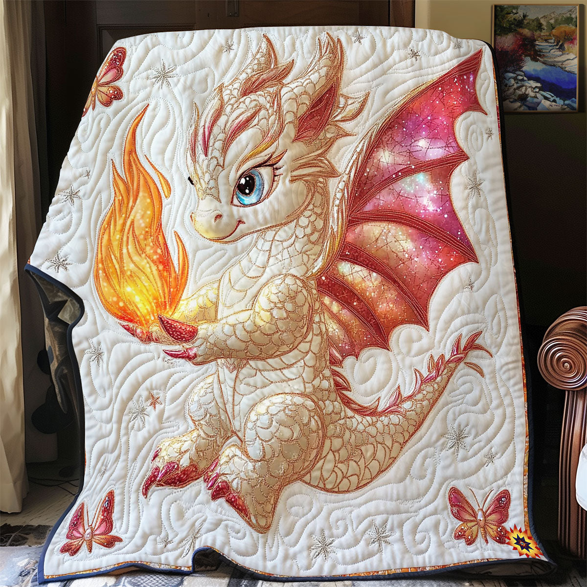 Baby Flame Dragon WY2312003CL Quilt