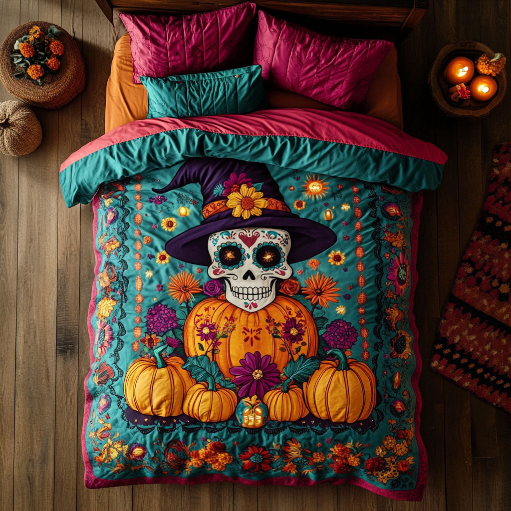 Sugar Skull Bloom WN1108087CL Duvet Cover Set