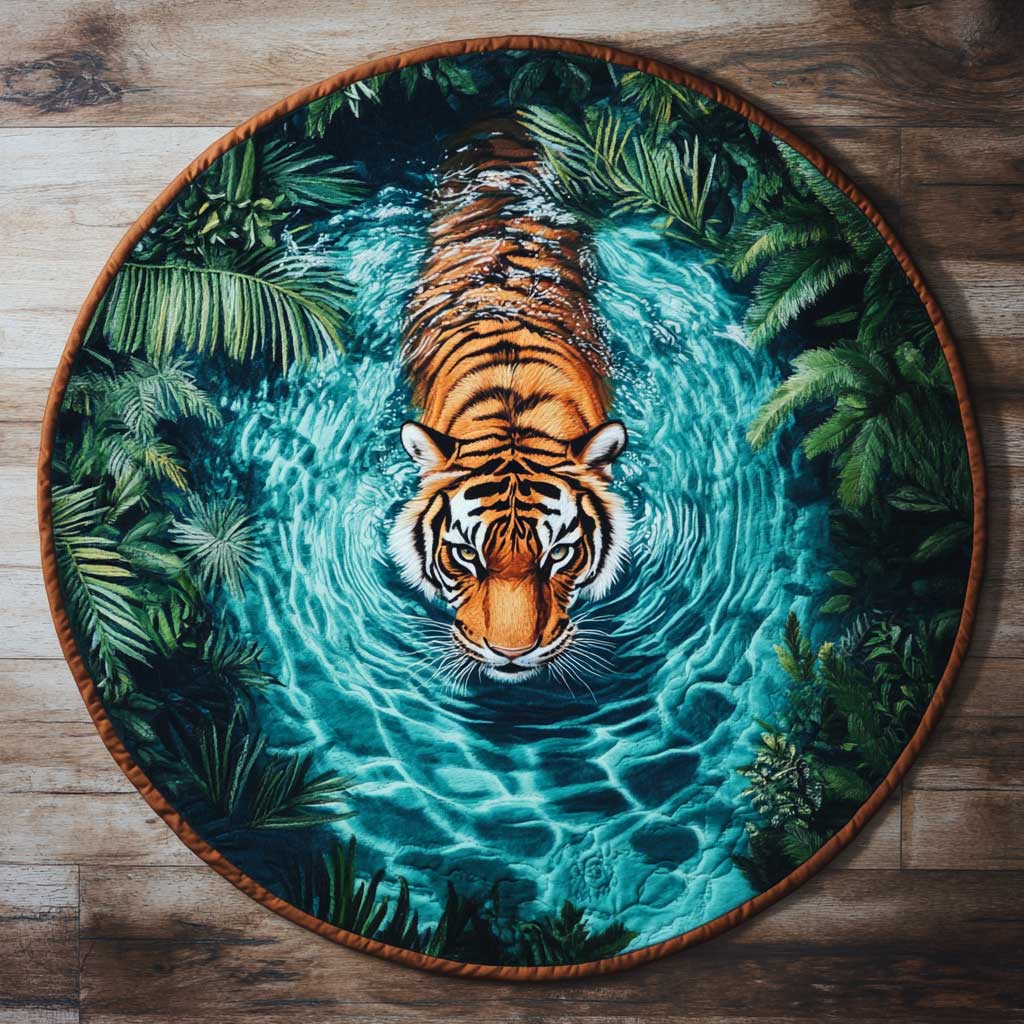 Aqua Tiger WN2205001CL Quilted Round Mat