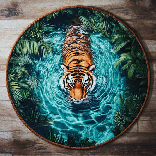 Aqua Tiger WN2205001CL Quilted Round Mat