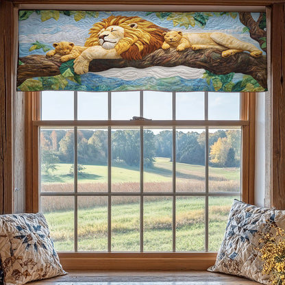 Lion Family WX1405023CL Quilted Valance