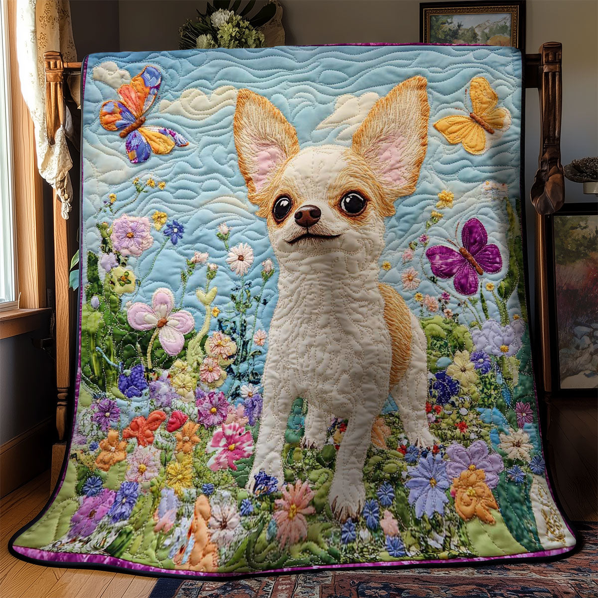 Chihuahua Love WN2403019CL Quilt