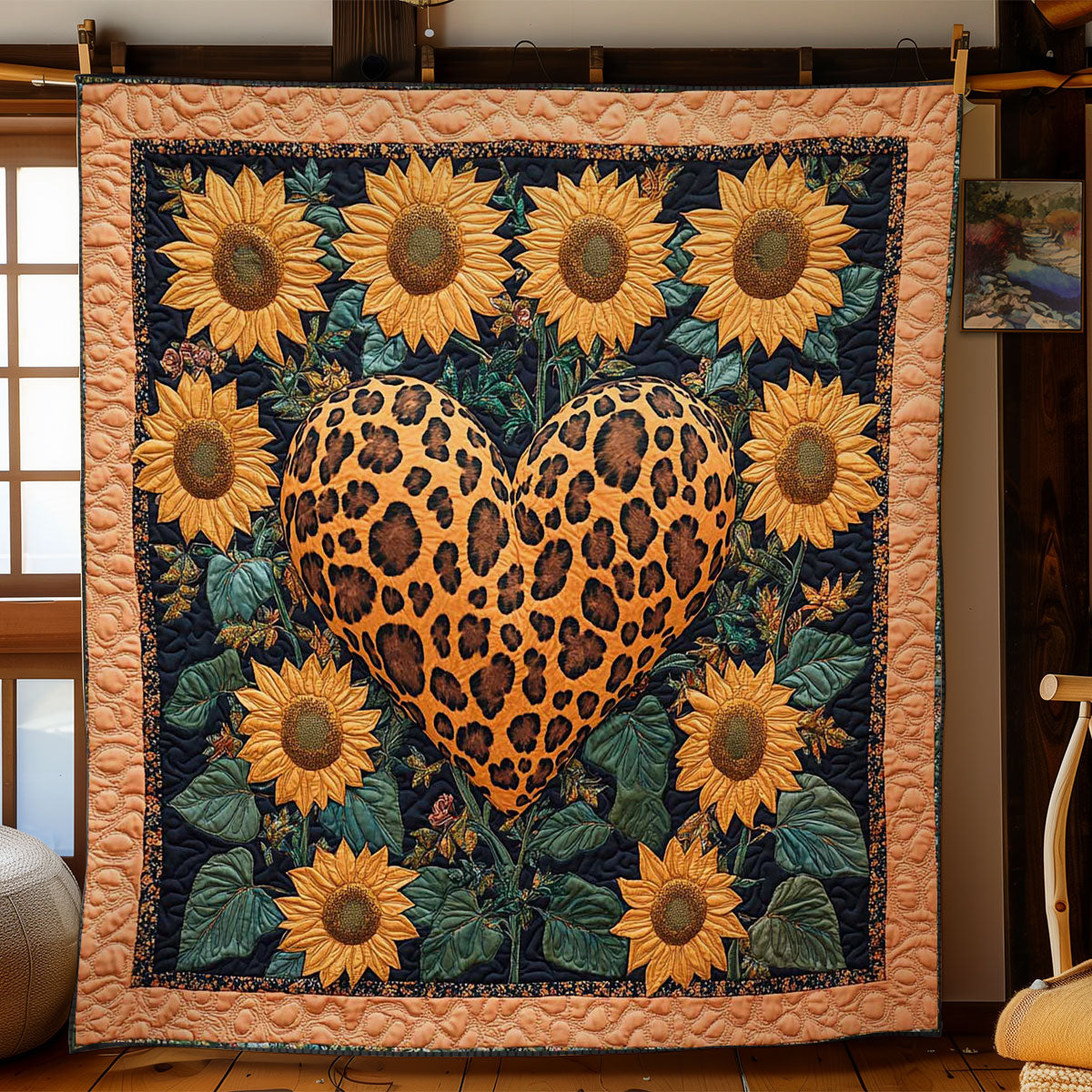 Wild Heart Sunflower WN0701036CL Quilt