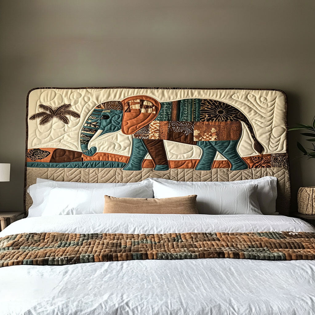 Heritage Elephant WN1912023CL Quilted Headboard Slipcover