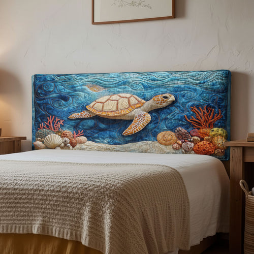 Ocean Turtle CP1112052CL Quilted Headboard Slipcover