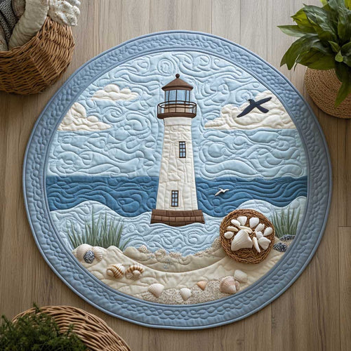 Lonely Lighthouse WN2403065CL Quilted Round Mat