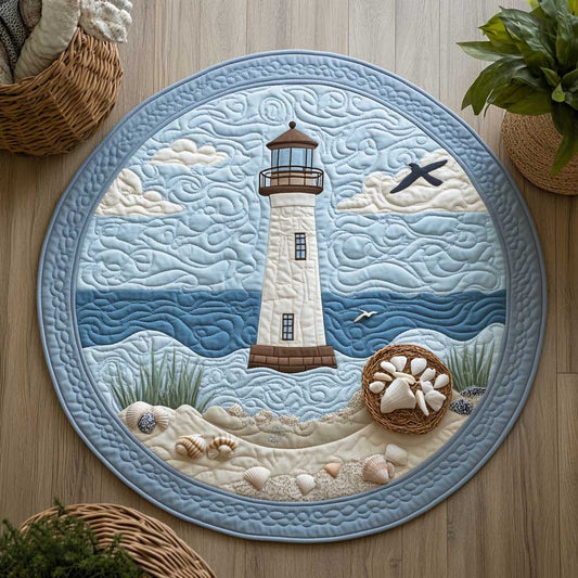Lonely Lighthouse WN2403065CL Quilted Round Mat