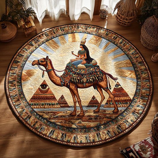 Golden Dunes Queen Egyptian WY3006053CL Quilted Round Mat