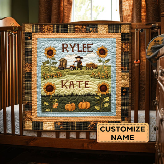 Autumn Acres WY2907001CL Personalized Baby Quilt