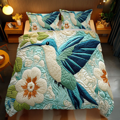 Teal Hummingbird WJ0212048CL Duvet Cover Set