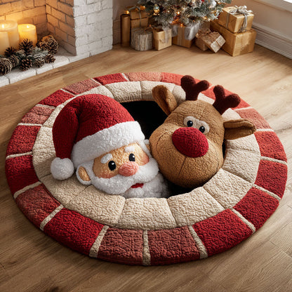 Santa Peek CP1811013CL Quilted Round Mat