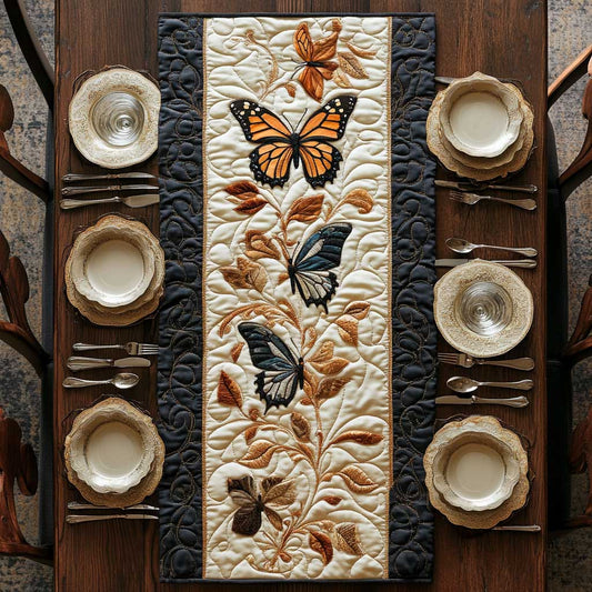 Exquisite Butterfly CQ0805021CL Quilted Table Runner