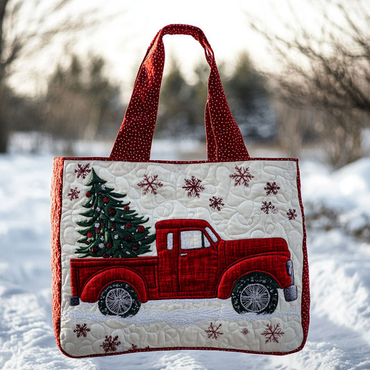 Snowflake Truck WN2509068CL Quilted Tote Bag