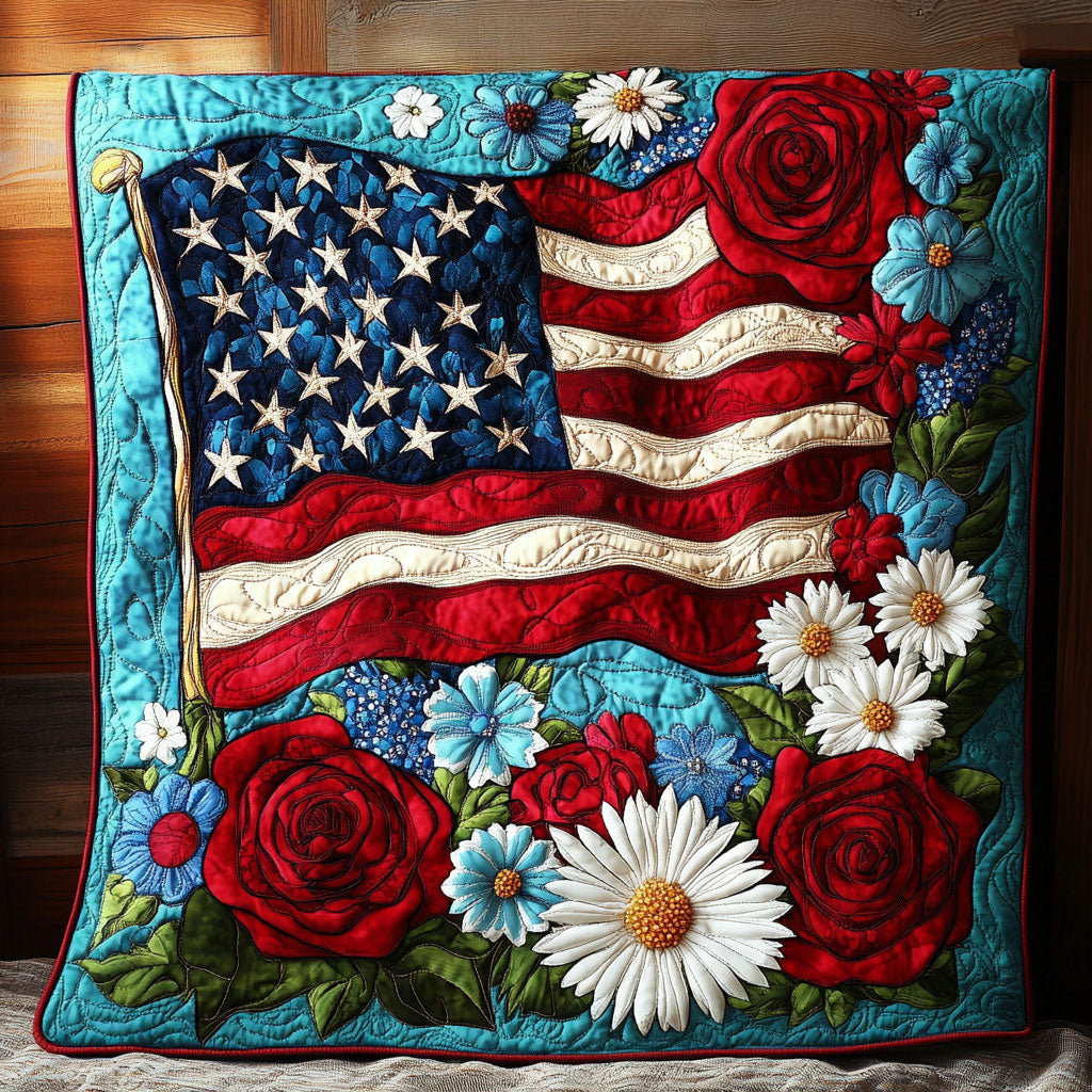 Independence Day Flag WP2204092CL Quilt