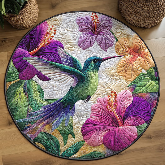 Majestic Hummingbird WJ0705026CL Quilted Round Mat