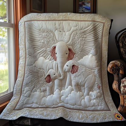 Angel Elephant Family WY2712001CL Quilt
