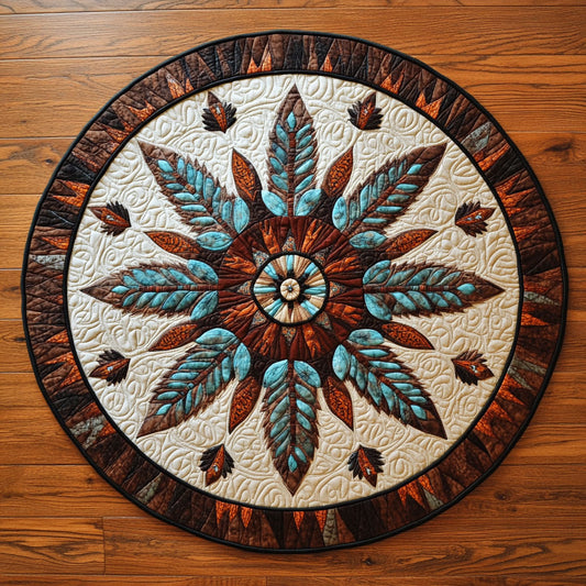 Native American Star WX1205021CL Quilted Round Mat