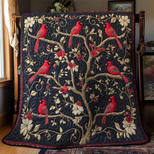 Cardinal In Royal Tree WY1902066CL Quilt