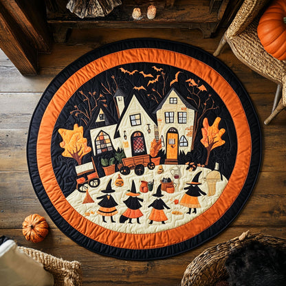 Starlit Witches WN0108040CL Quilted Round Mat