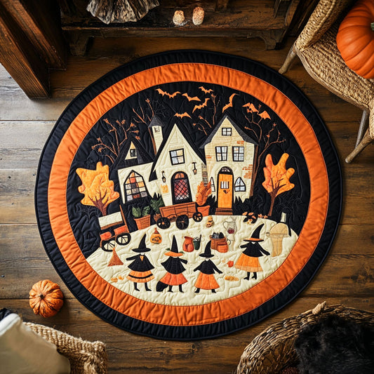 Starlit Witches WN0108040CL Quilted Round Mat