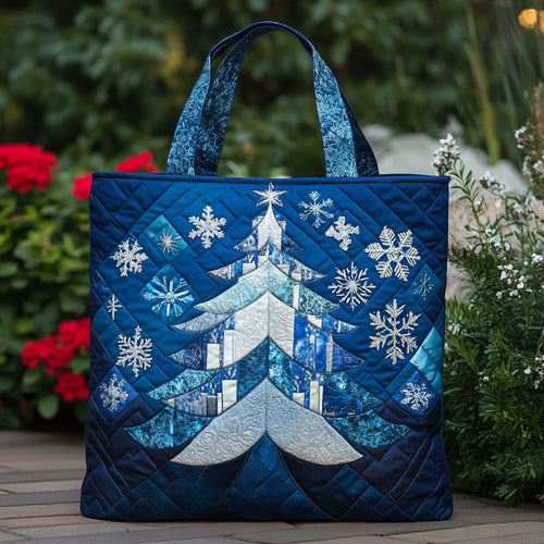 Winter Star Tree CW1211087CL Quilted Tote Bag