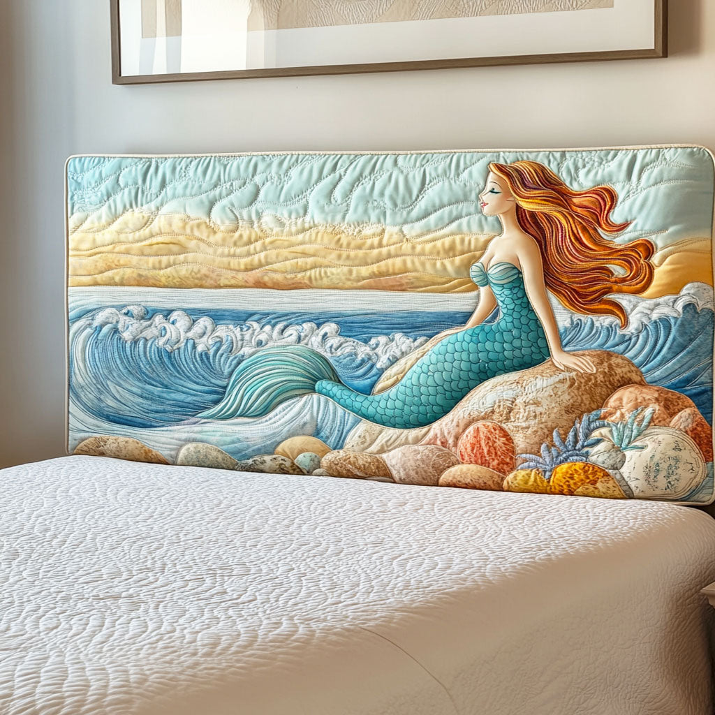 Mermaid Serenade CP0301001CL Quilted Headboard Slipcover