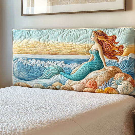 Mermaid Serenade CP0301001CL Quilted Headboard Slipcover