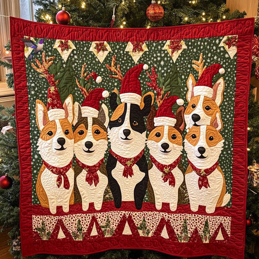 Corgi Christmas Spirit WN3110043CL Quilt