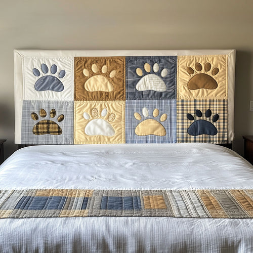 Harmony Dog Paw WN1712011CL Quilted Headboard Slipcover