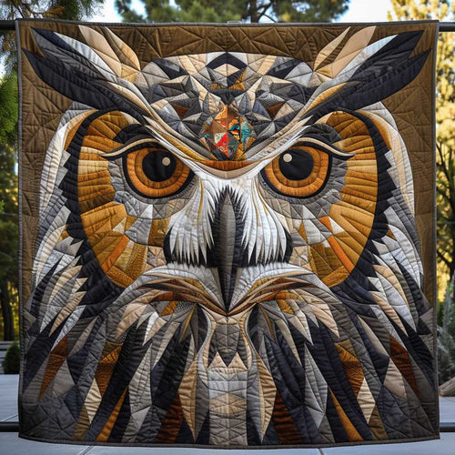 Natural Great Horned Owl WP1710029CL Quilt