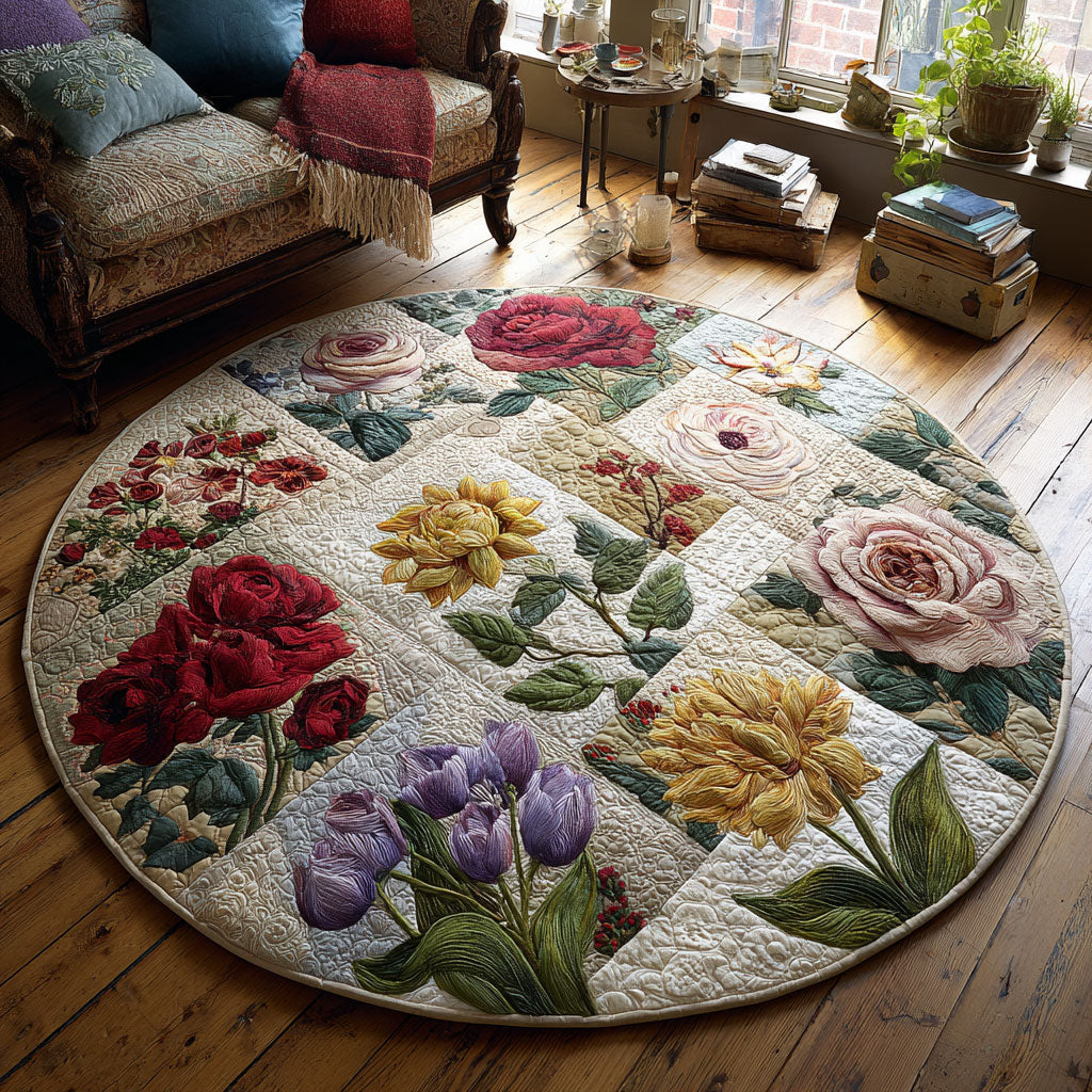 Spring Garden CW1301157CL Quilted Round Mat