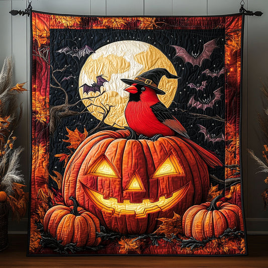Moonlit Halloween Cardinal WY0608077CL Quilt