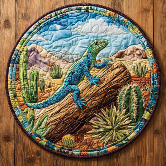 Vibrant Lizard WX1505036CL Quilted Round Mat