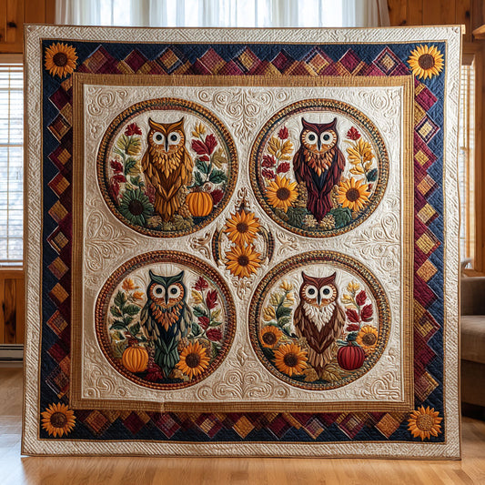 Cozy Autumn Owl CW0708045CL Quilt